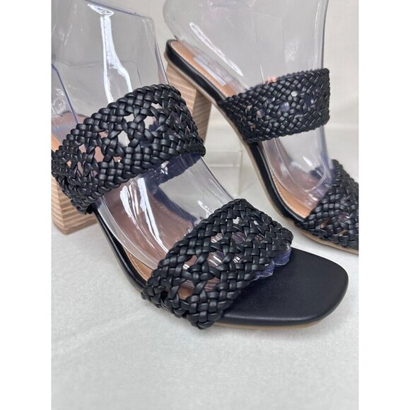 DV by Dolce Vita Hobbs Black Strappy Sandals Size 6.5 High Block Heels NWOT - Picture 5 of 14